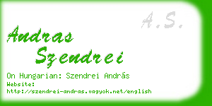 andras szendrei business card